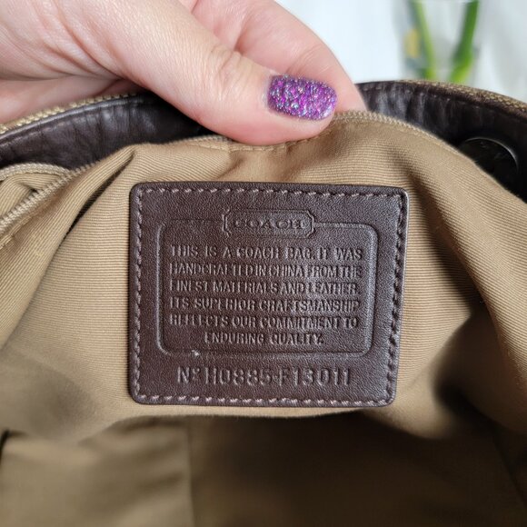 COACH Auth Vintage Y2K Brown Leather w/ Tag, Shoulder Hobo Bag, Non Smoking Home - Picture 3 of 5